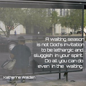 A waiting season is not God's invitation to be lethargic and sluggish in your spirit. Do all you can do even in the waiting.
